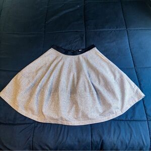 Striped Fit and Flare Circle Black and White Women's Skirt with Pockets BNWT